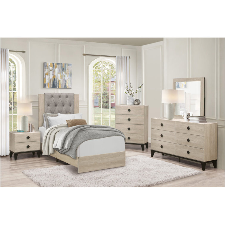 Gray deals tufted dresser